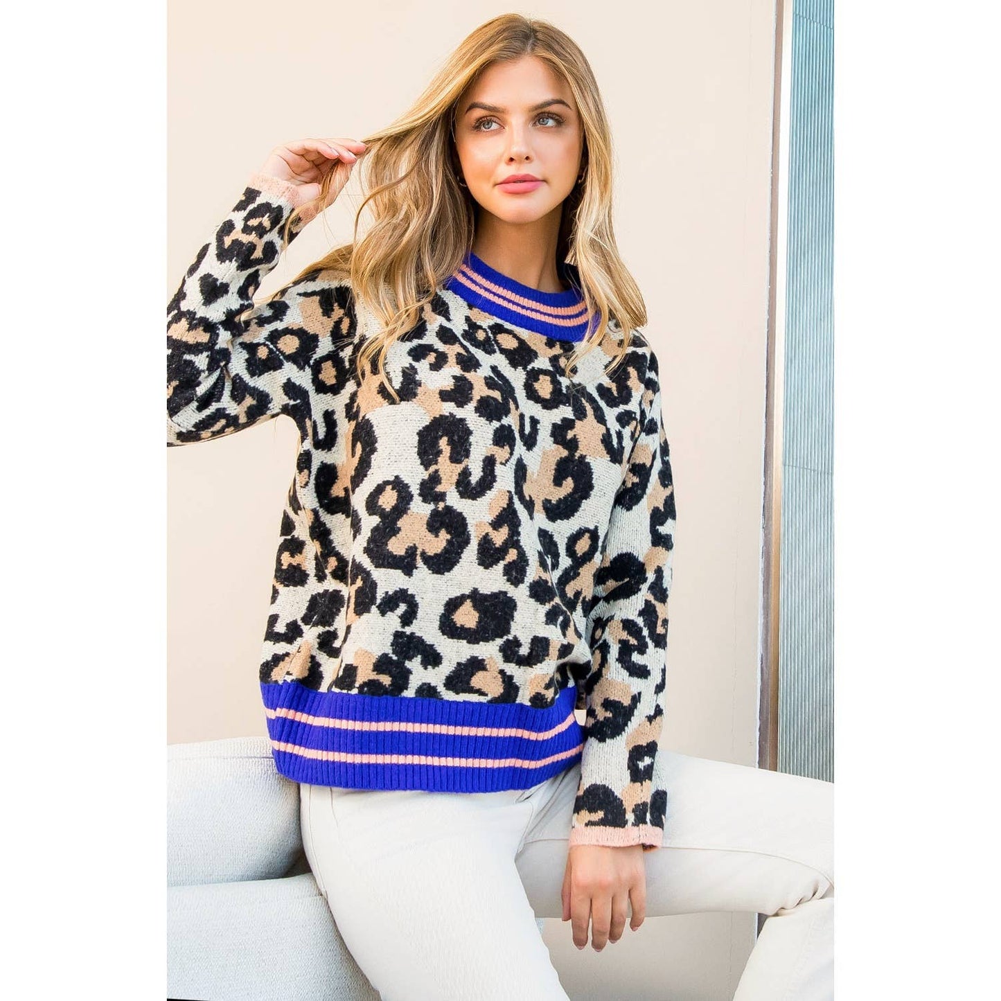 THML Leopard Print Sweater