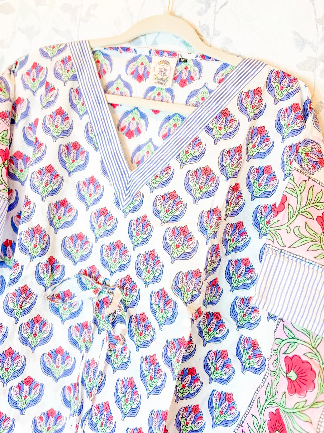 Blueberry Blooms Ruffle Swim Cover Caftan