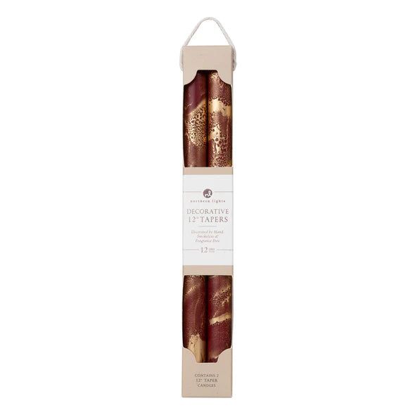 Decorative Gold Accent Tapered Candles