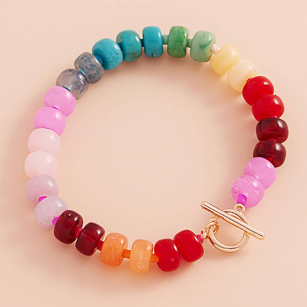 Small Ombre Beaded Stretch Bracelet