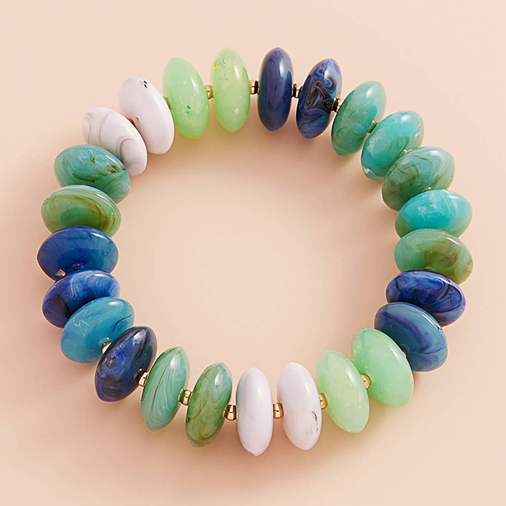 Ombre Beaded Stretch Bracelet