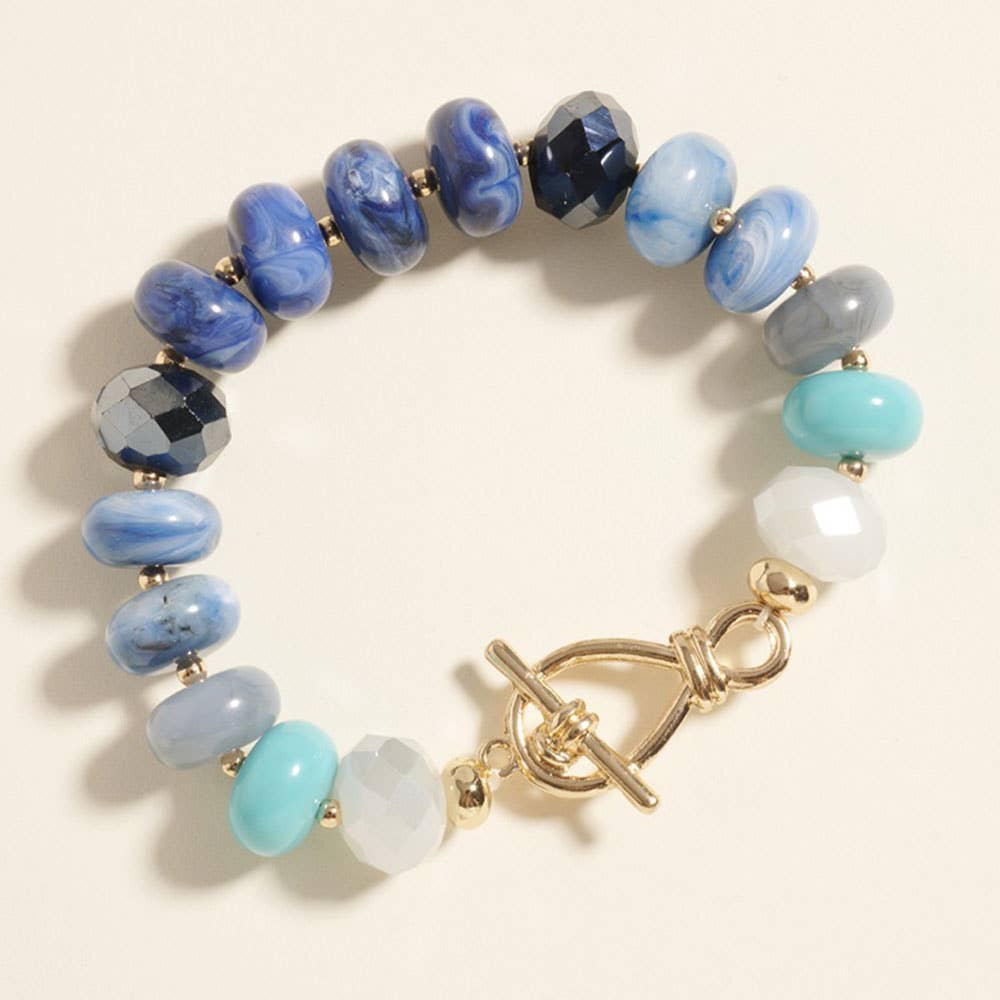 Ombre Chunky Beaded Stretch Bracelet