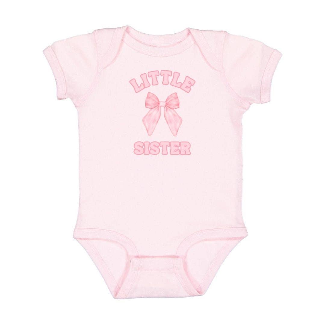 Little Sister Bow Short Sleeve Onsie