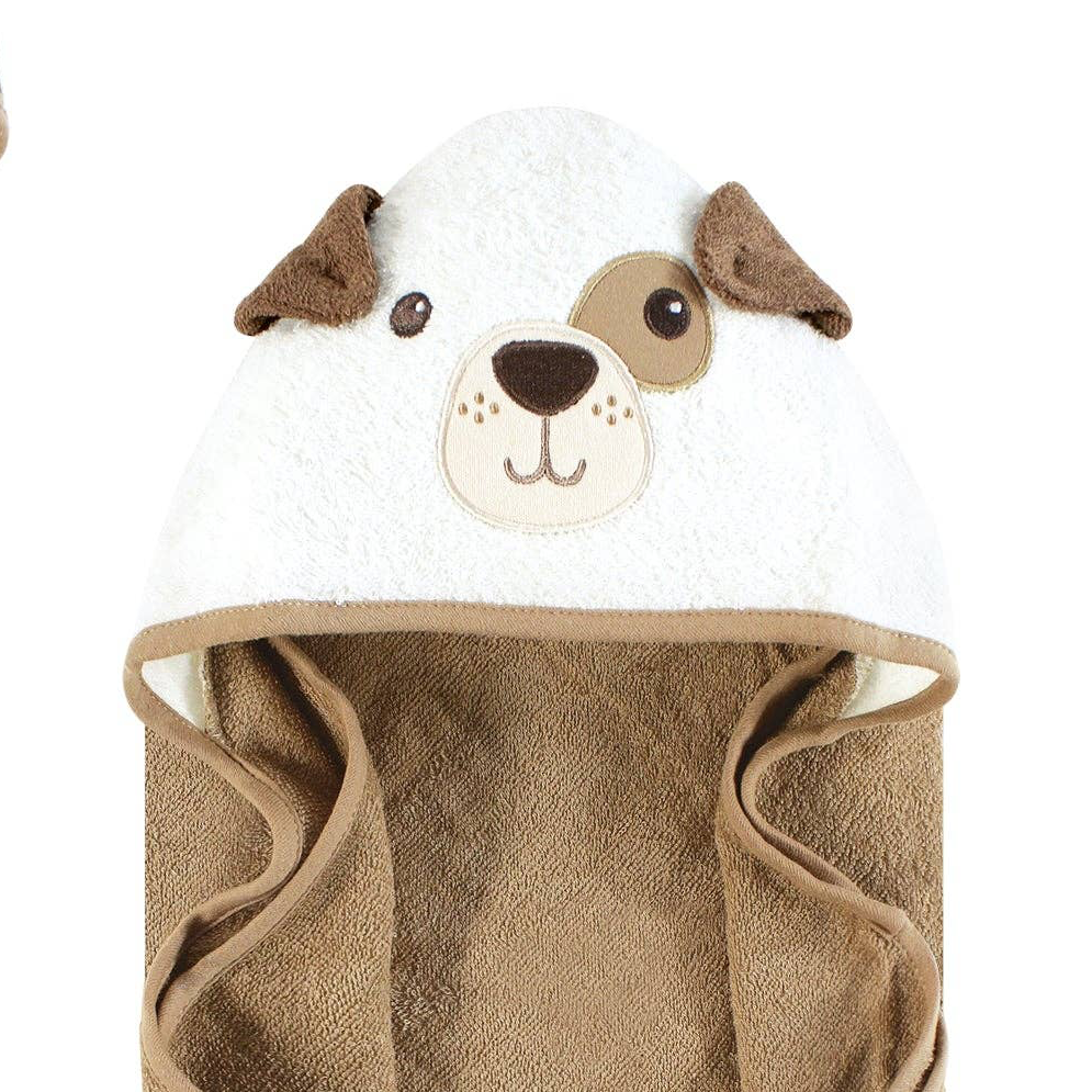 Puppy Or Check Cotton Hooded Towel