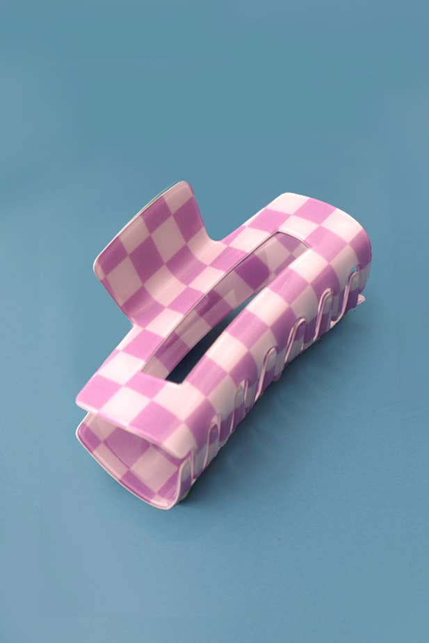 Resin Checker Hair Clip