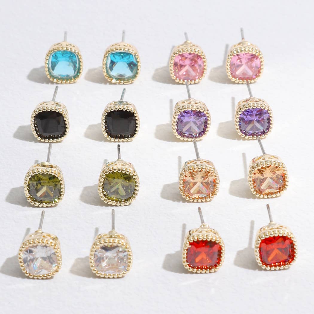 Rhinestone Post Earrings
