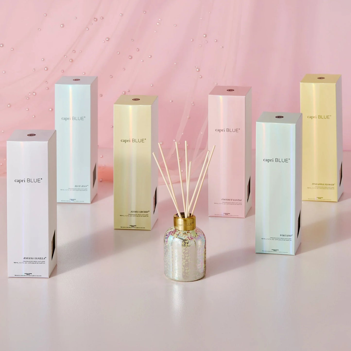 capri BLUE Mercury Iridescent Petite Reed Diffuser