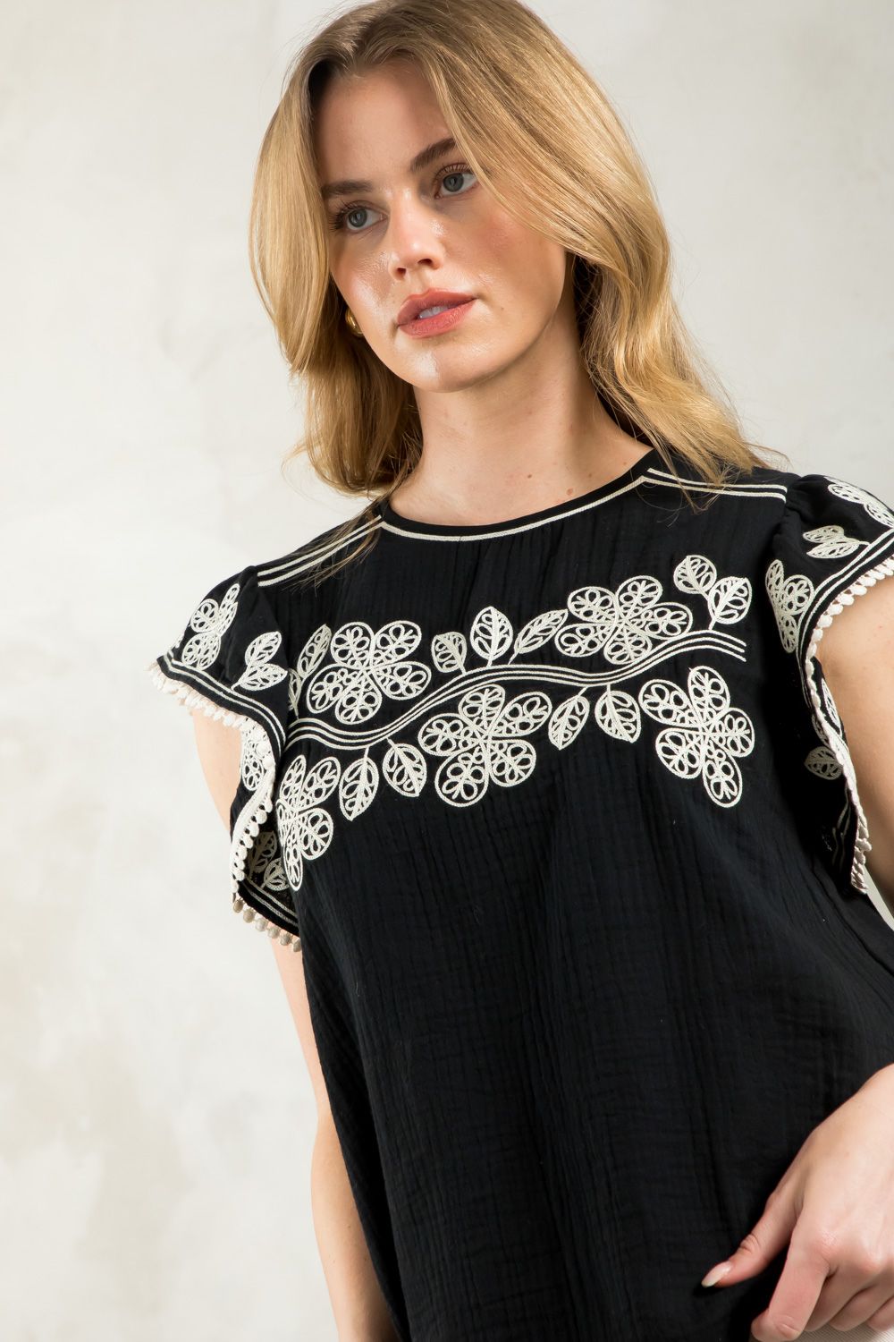 THML Flutter Sleeve Top