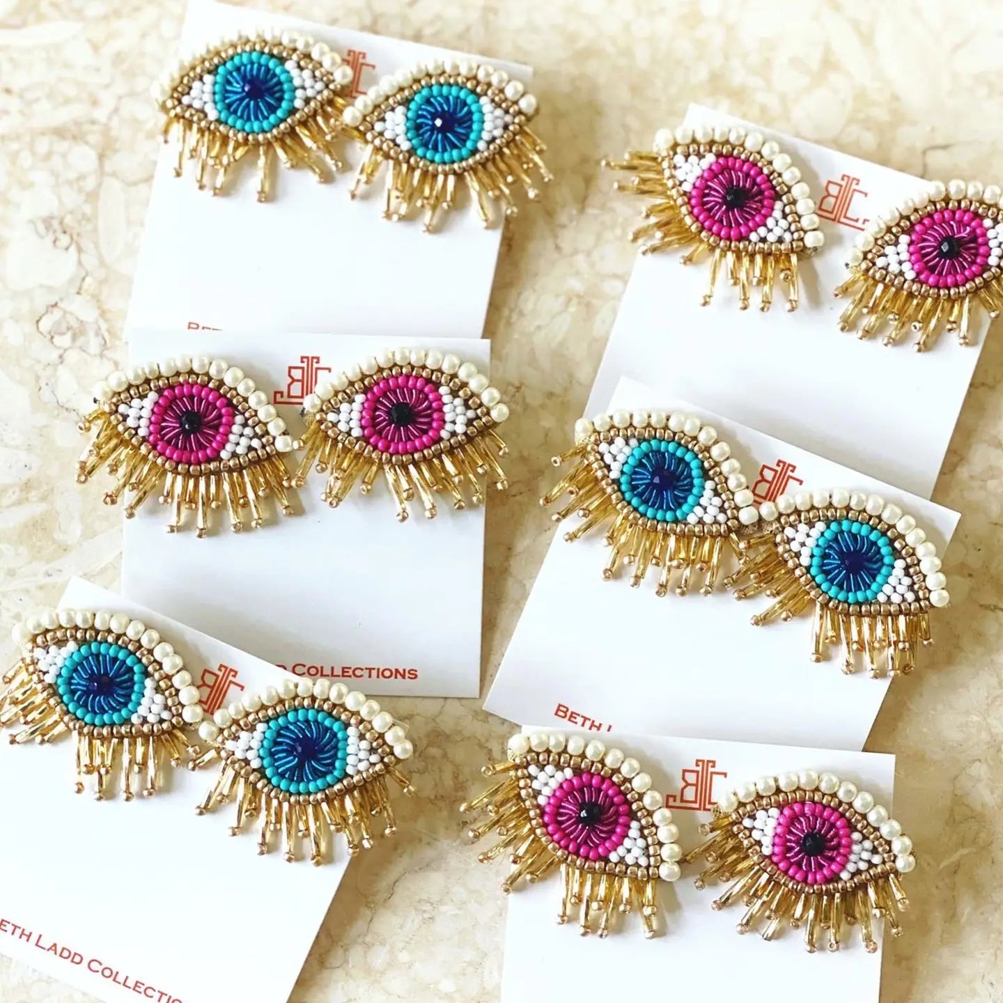 Evil Eye Pearl Earrings