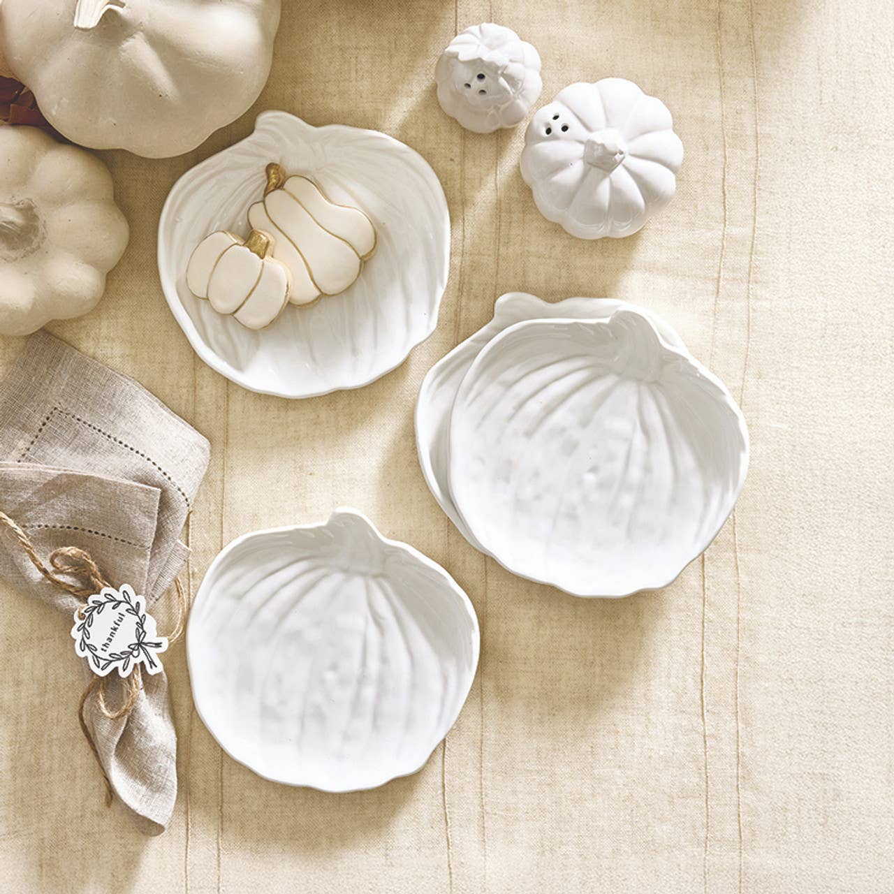 Ceramic Pumpkin Appetizer Plates