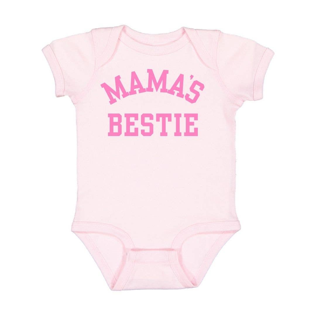 Mama's Bestie Bubblegum Short Sleeve Onsie
