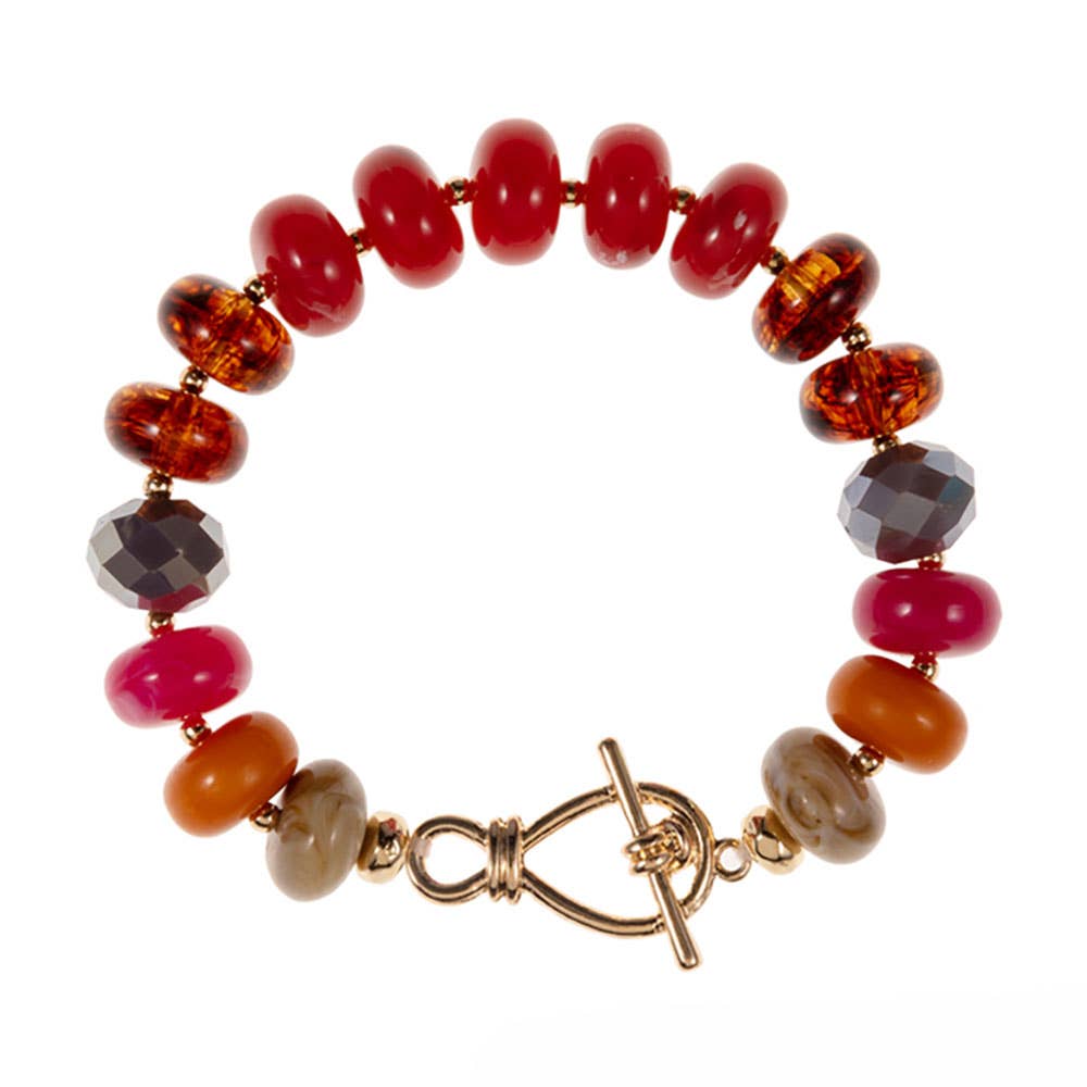 Ombre Chunky Beaded Stretch Bracelet