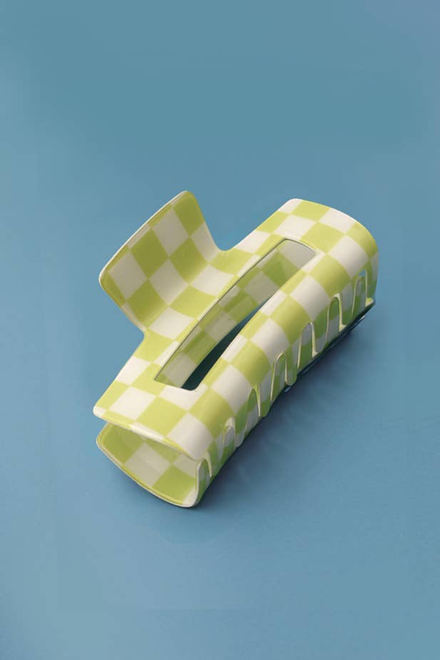 Resin Checker Hair Clip