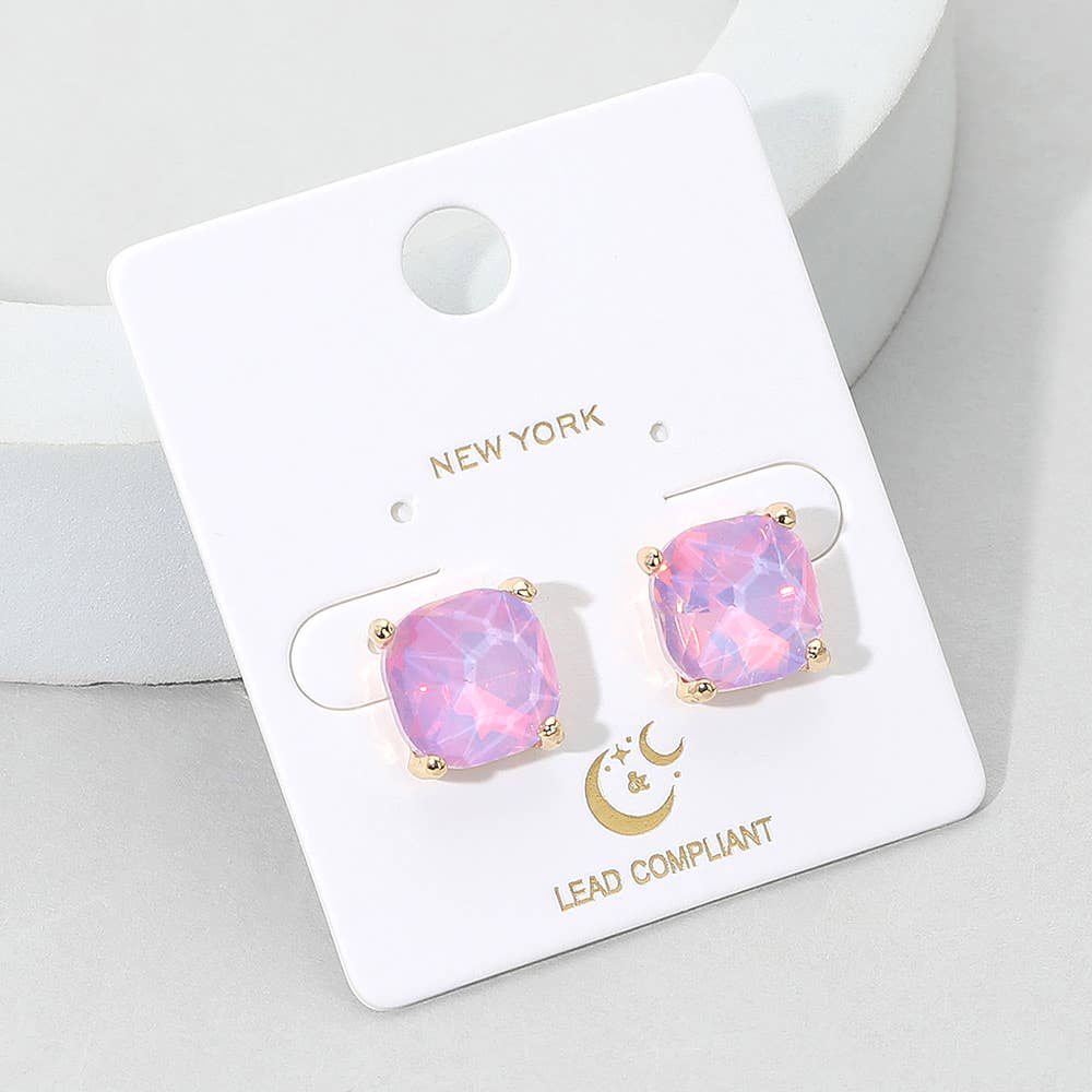 Cushion Stud Earrings