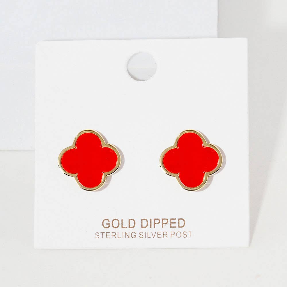 Quatrefoil Stud Earrings
