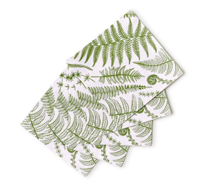 Two's Company Fern Paper Cocktail Napkin