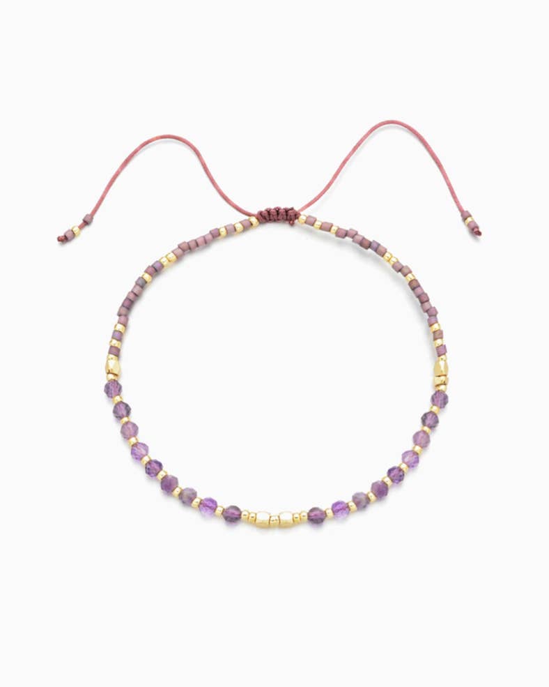 Amethyst Peace Natural Gemstone Bracelet