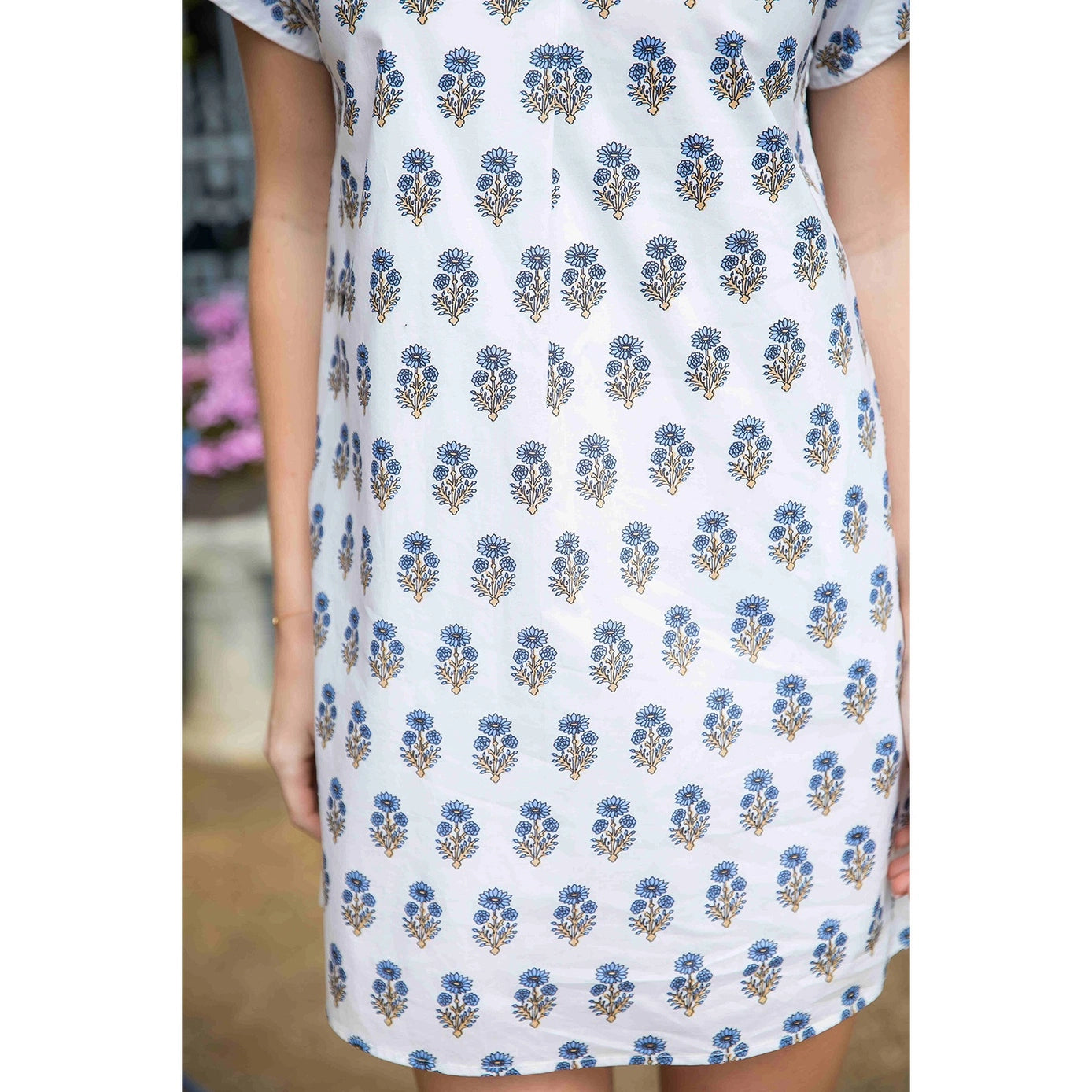 THML Short Sleeve Flower Print Dress