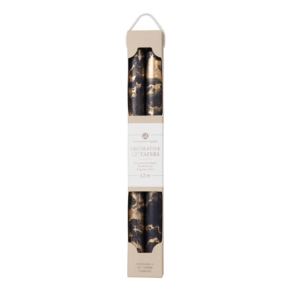 Decorative Gold Accent Tapered Candles