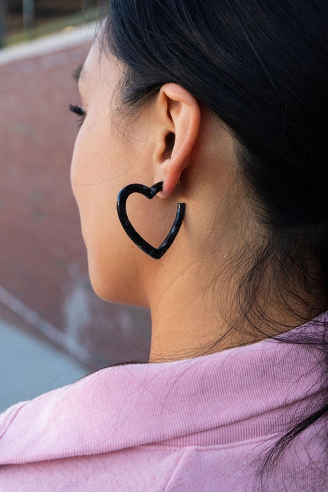 Heart Hoop Earrings
