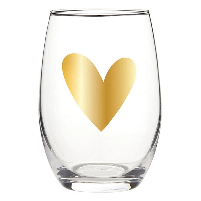Heart Stemless Wine Glass