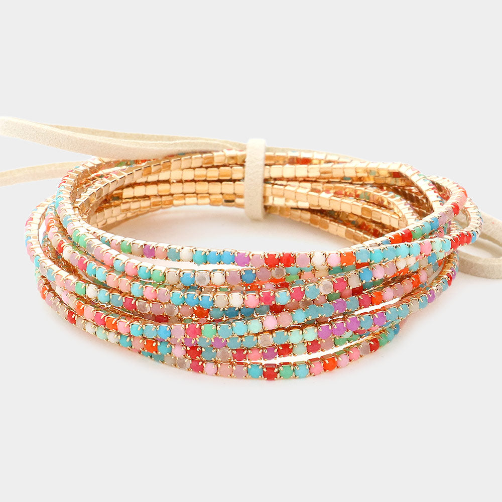 12 Layer Stretch Crystal Bracelets