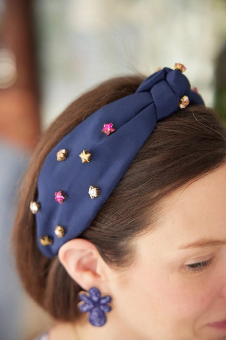 Navy Star Headband