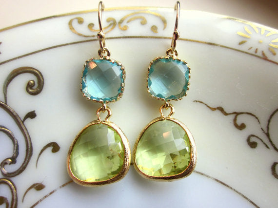Gem Double Drop Earrings