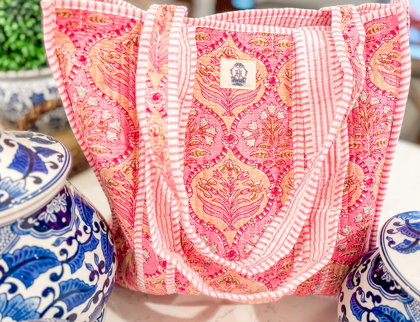 Small Quilted Tote Bag