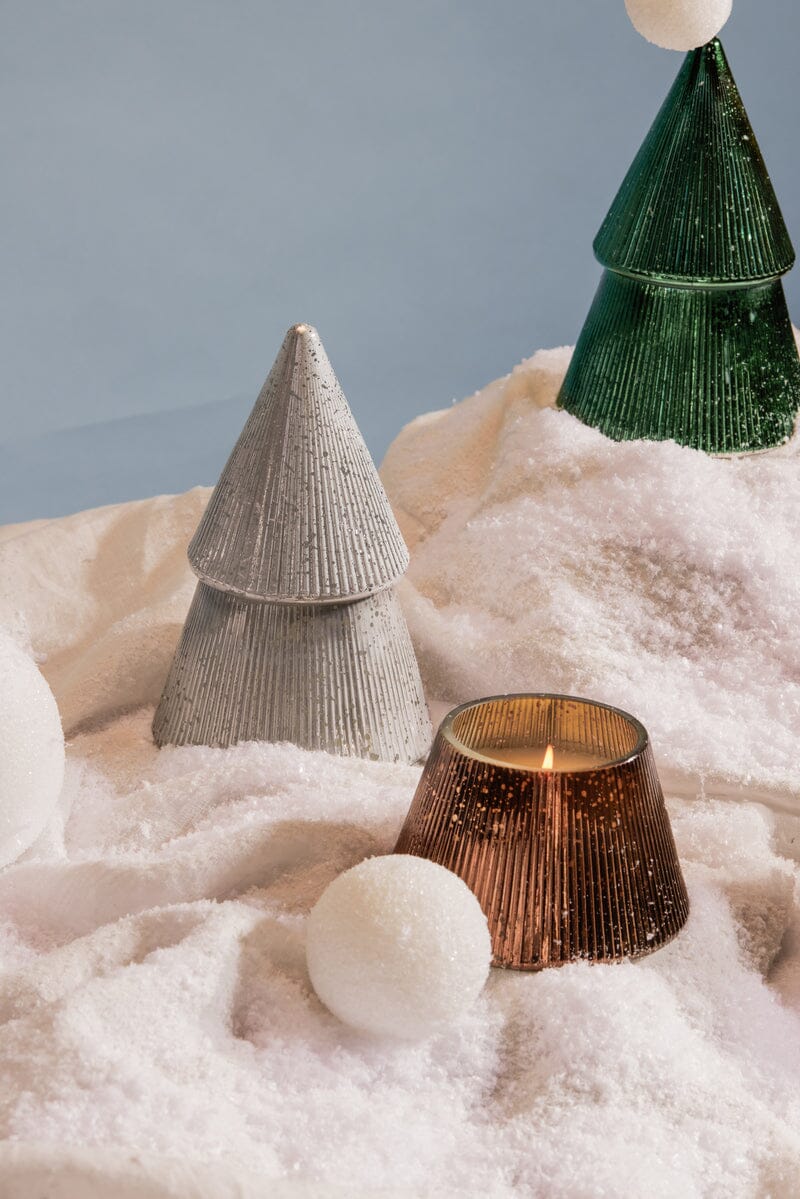 Mercury Glass Tree Candle with Lid