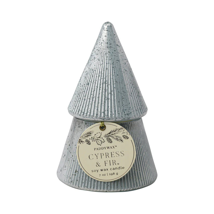 Mercury Glass Tree Candle with Lid