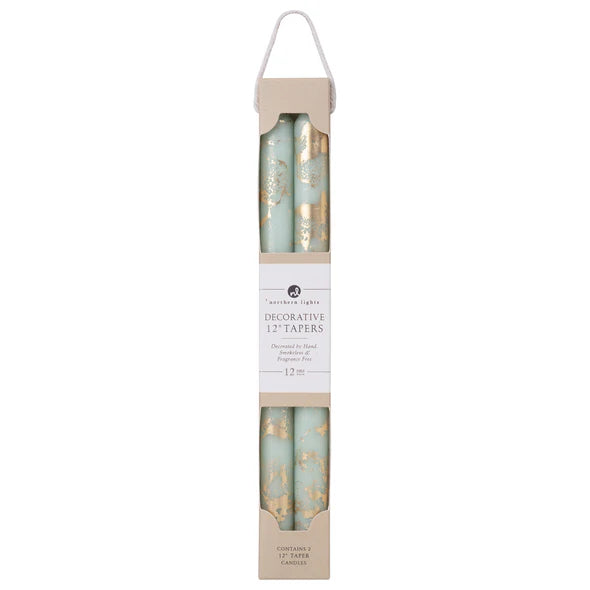 Decorative Gold Accent Tapered Candles