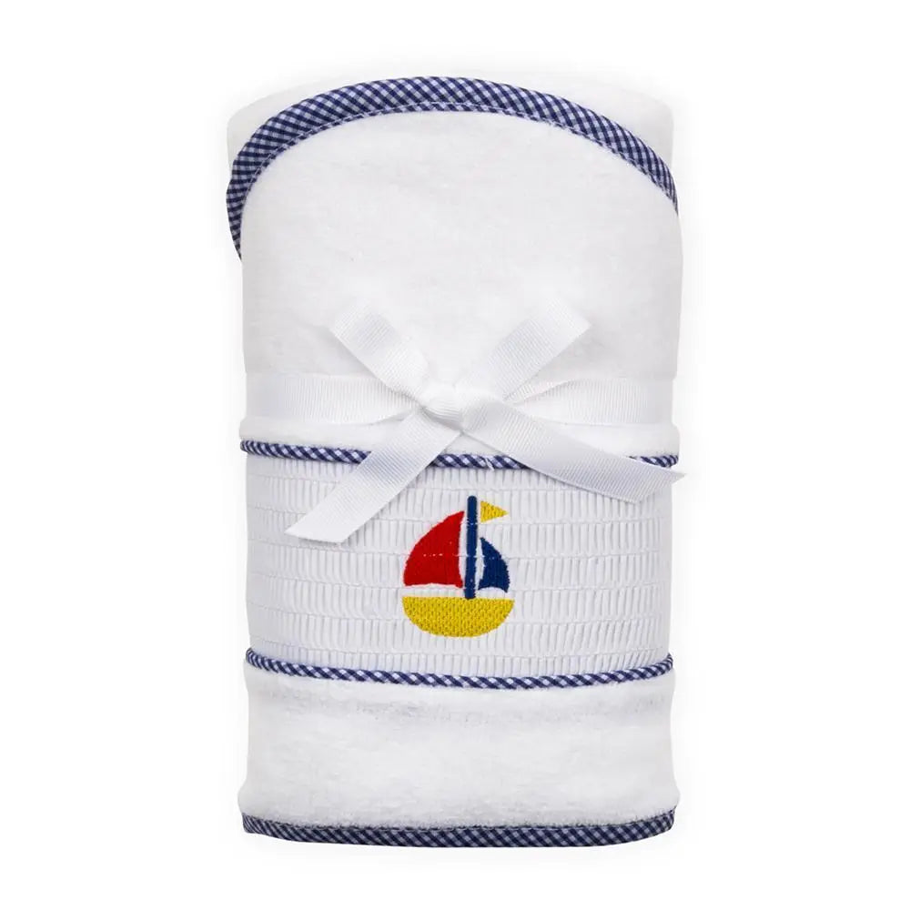 Smocked Hooded Baby Bath Towel