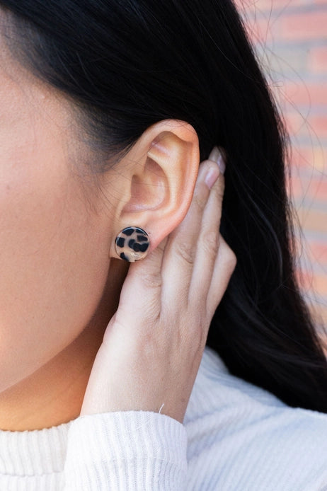 Sophie Cheetah Stud Earrings