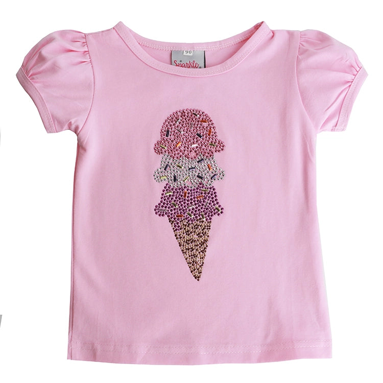 Studded Ice Cream Puff Sleeve Tee