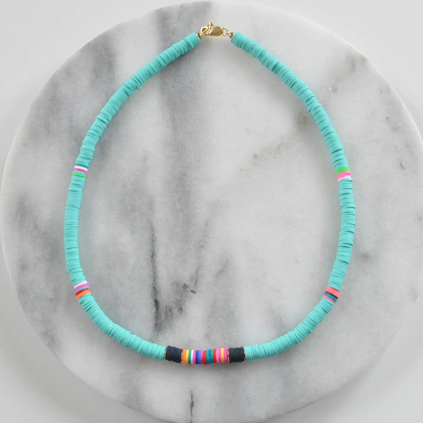 Libby & Smee Heishi Gemstone Bead Necklace