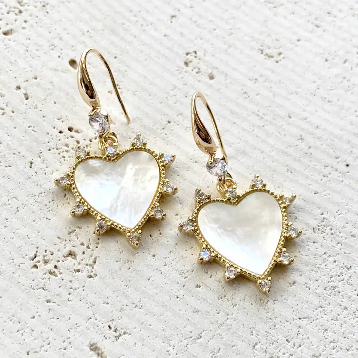 Heart Shell Pearl Earring