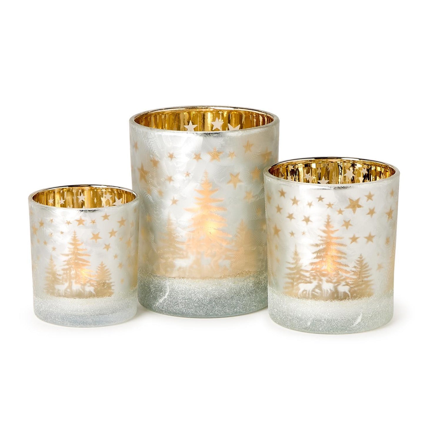 Two's Company Winter Forest Candleholders