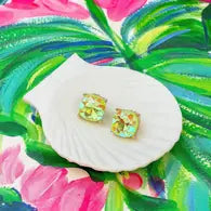 Iridescent Stud Earrings