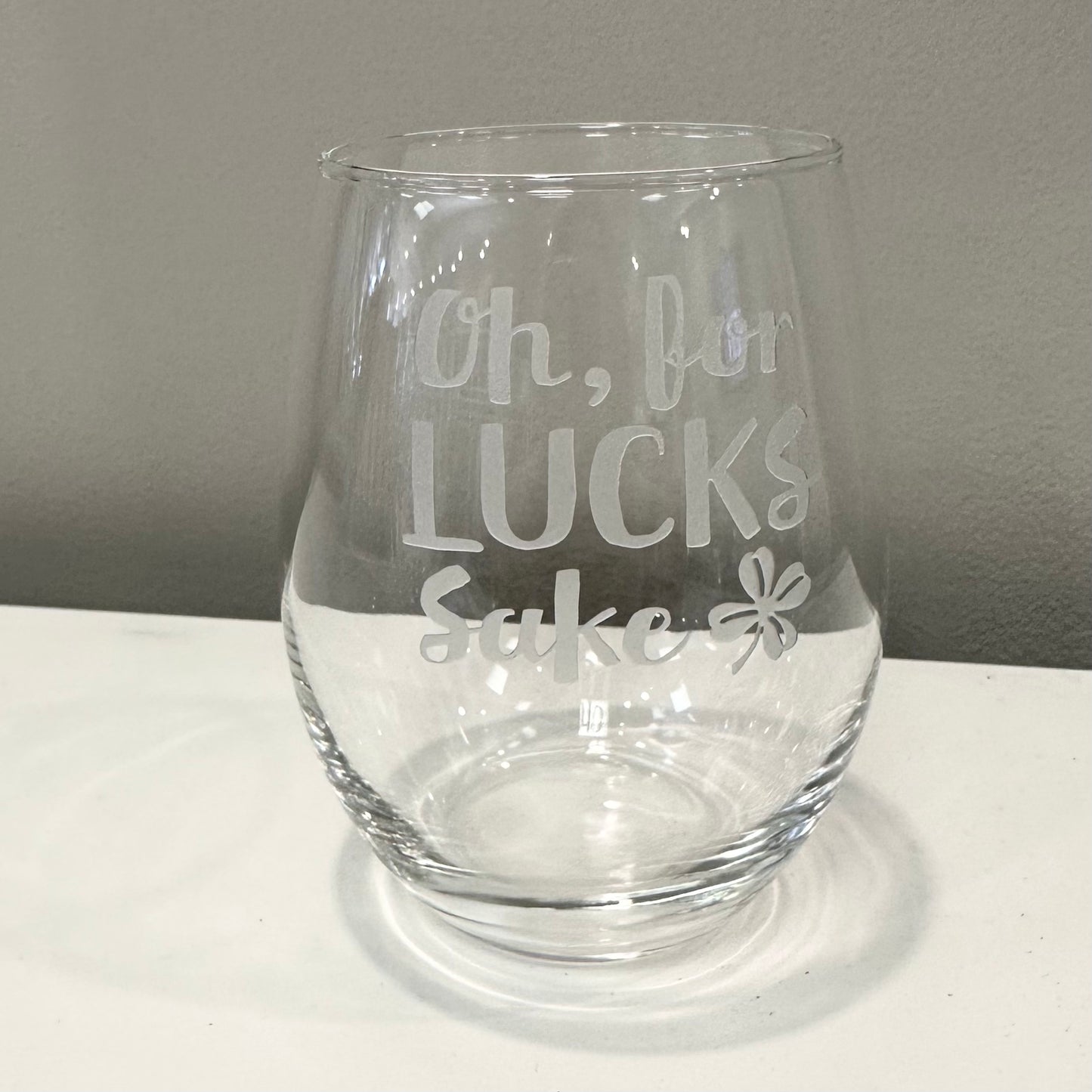 March Stemless Wine Glass - Lucks Sake