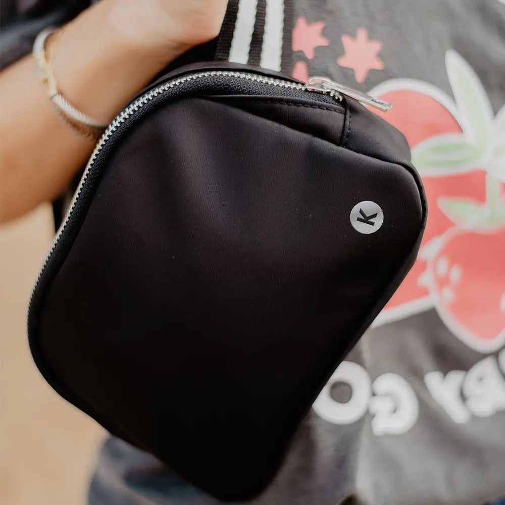 Belt Bag with Striped Strap
