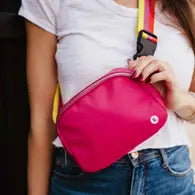 Belt Bag with Striped Strap