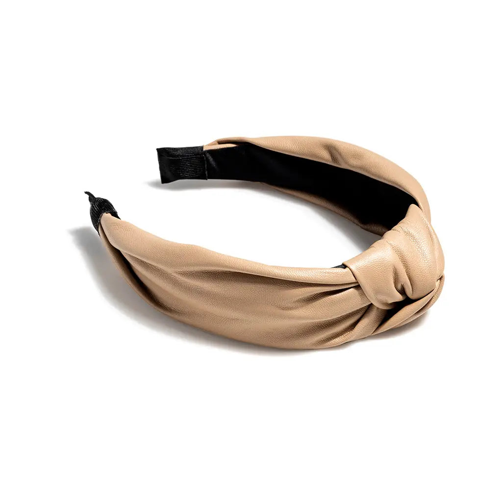 Knotted Faux Leather Headband