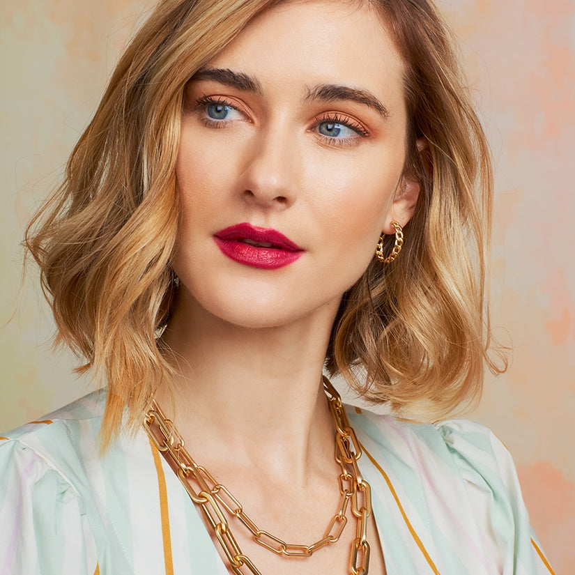 Oblong Links Collar Necklace