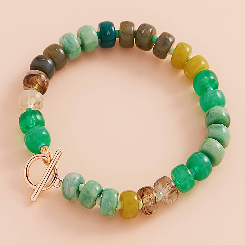 Small Ombre Beaded Stretch Bracelet