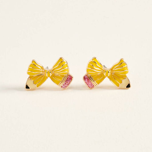 Bow Pencil Stud Earrings
