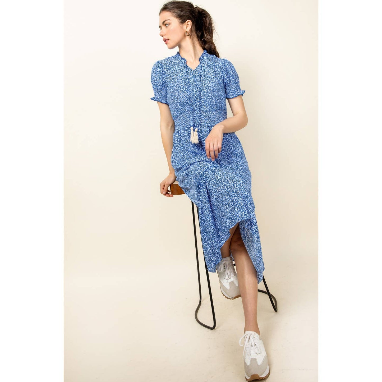 THML Floral Midi Dress