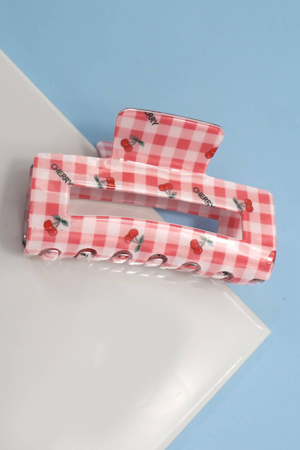 Cherry Checker Hair Clip