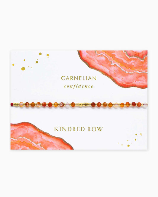 Carnelian Confidence Gemstone Bracelet