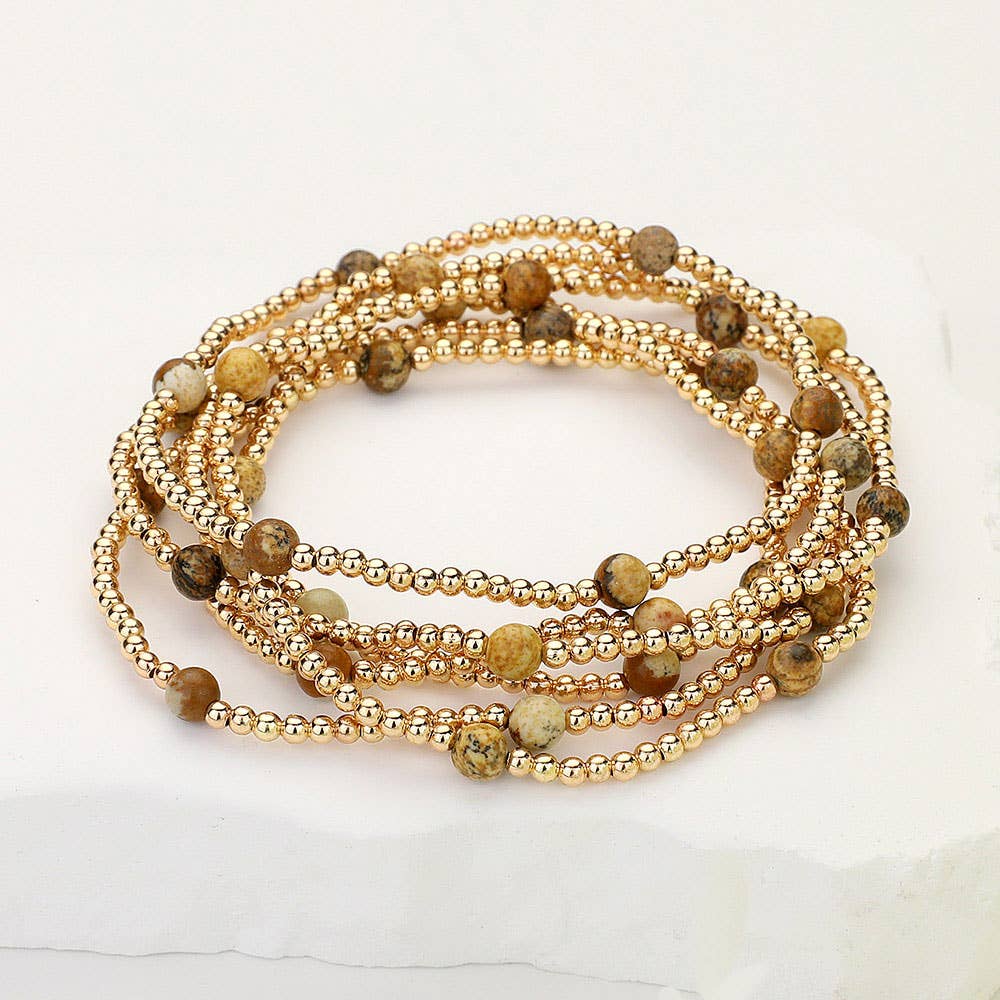 Natural Stone Multi Layered Bracelets